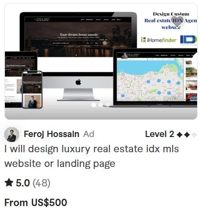 Perfil de Fiverr - Feroj Hossain. ($500)